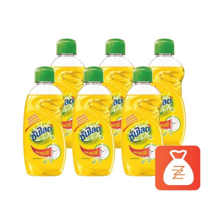 1 แพ็ค ซันไลต์ เลมอน เทอร์โบ น้ำยาล้างจานขวดเล็ก 150ml แพ็ค 6 ชิ้น