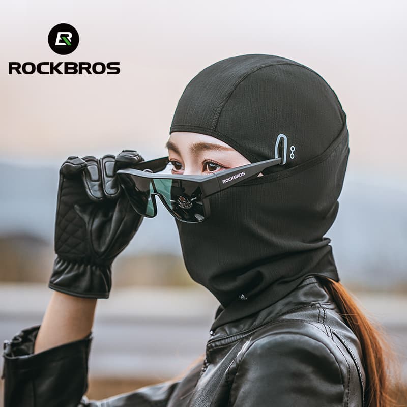 【TH Delivery】ROCKBROS หน้ากาก ผ้าพันคอ ป้องกันแดด แบบเต็มหน้า กันลม สําหรับขี่จักรยานยนต์กลางแจ้ง