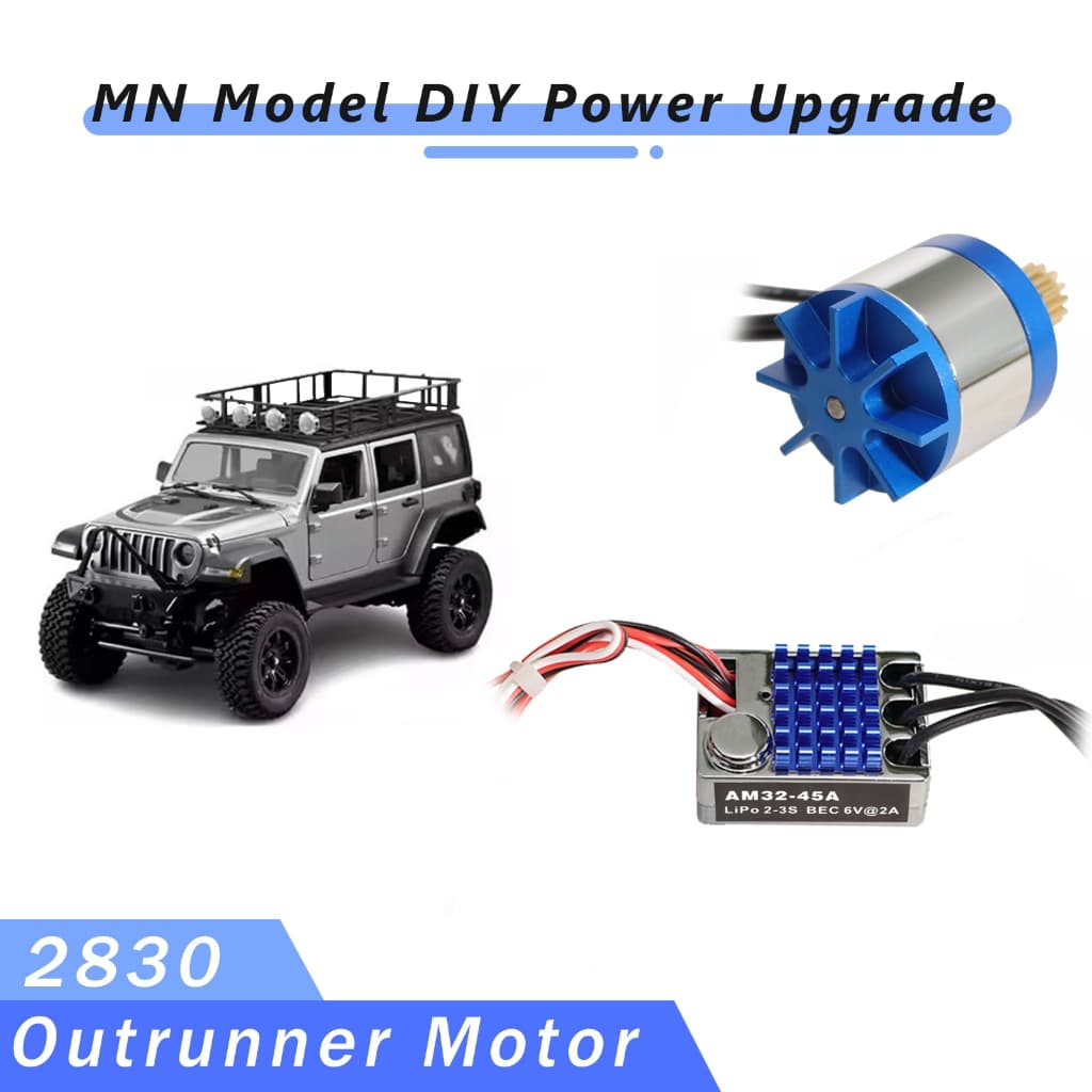 สําหรับ MN128 1/12 RC Crawler 2830 2400KV Outrunner มอเตอร์ไร้แปรง AM32 45A ESC สําหรับรถยนต์รุ่นของเล่นชุดอัพเกรดมอเตอร์ชุด