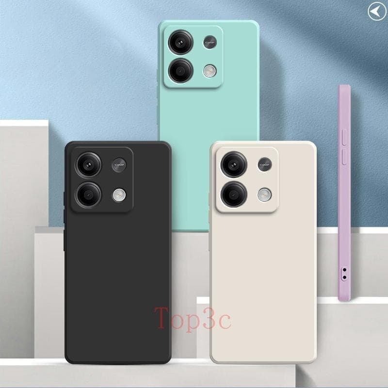 For Poco M6 Pro 4G , สีทึบ Poco M6Pro 4G เคสป้องกันซิลิโคนป้องกันการตกสีธรรมดาเรียบง่าย YT