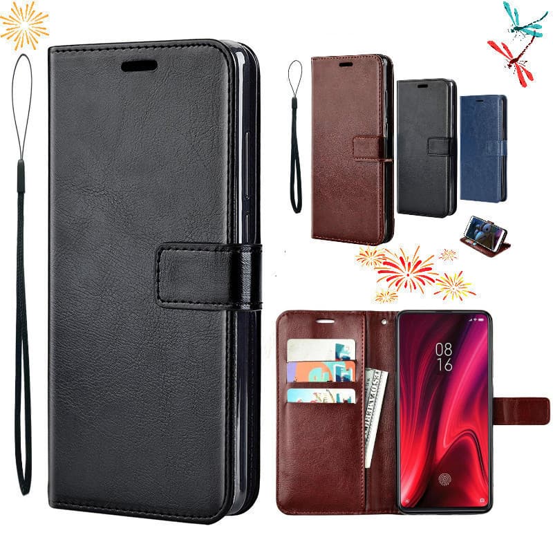 เคส xiaomi poco M7 4g ซิลิโคนหนัง drop Proof ระเบิดขอบนุ่มกระเป๋าสตางค์การ์ดหัวเข็มขัดแม่เหล็กจับเชือกแขนกรณีปลอก