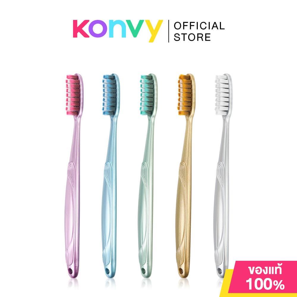 JUP JUP Long Head Toothbrush 5pcs #Colour Mixture แปรงสีฟันหัวยาว จุ๊บ จุ๊บ แพ็ก 5 ด้าม คละสีสันสดใส ขนแปรงนุ่ม.