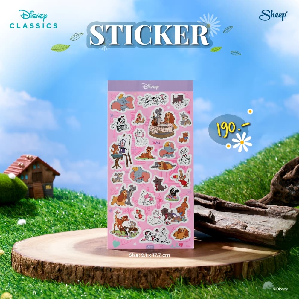 [Sticker Animals] Disney Animals Limited Collection :สติ๊กเกอร์ สำหรับตกแต่งสติ๊กเกอร์จดโน๊ต กันน้ำ วัสดุดี ลิขสิทธิ์แท้