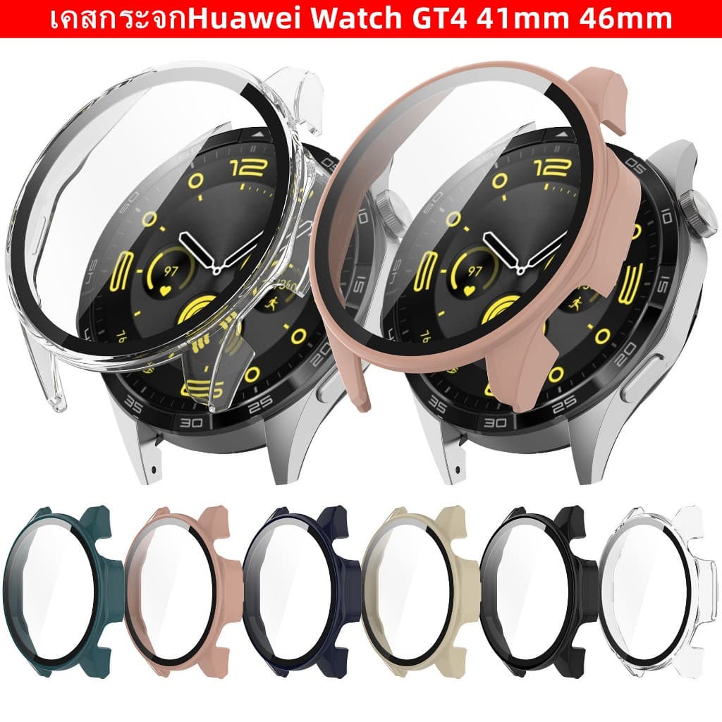 เคส PC แบบแข็ง และฟิล์มกระจก กันกระแทก สําหรับ Huawei Watch GT4 41mm เคส Huawei Watch GT4 46mm