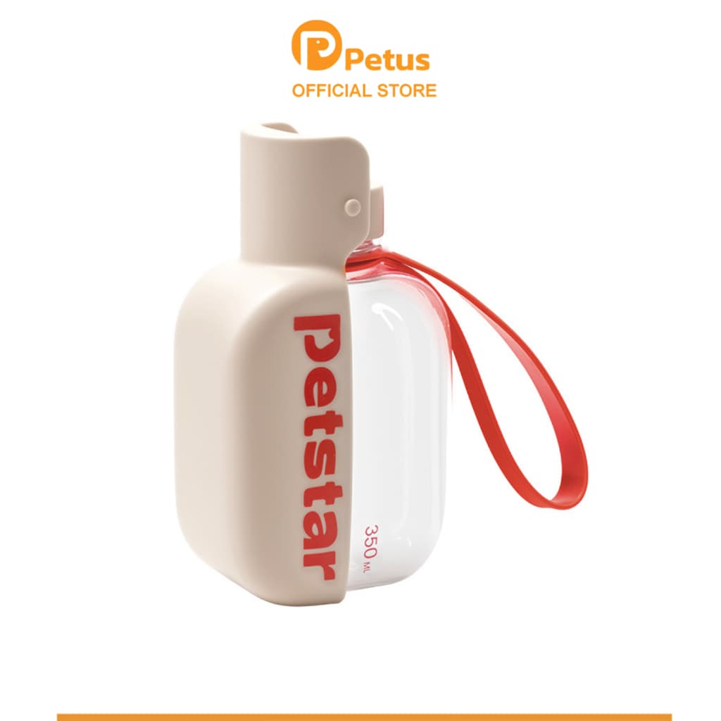 Petus ขวดน้ำสัตว์เลี้ยงพกพา ขวดน้ำสัตว์เลี้ยง Pet water bottle กะทัดรัด พกพาสะดวก ความจุ 350ml. มีให้เลือก 2สี