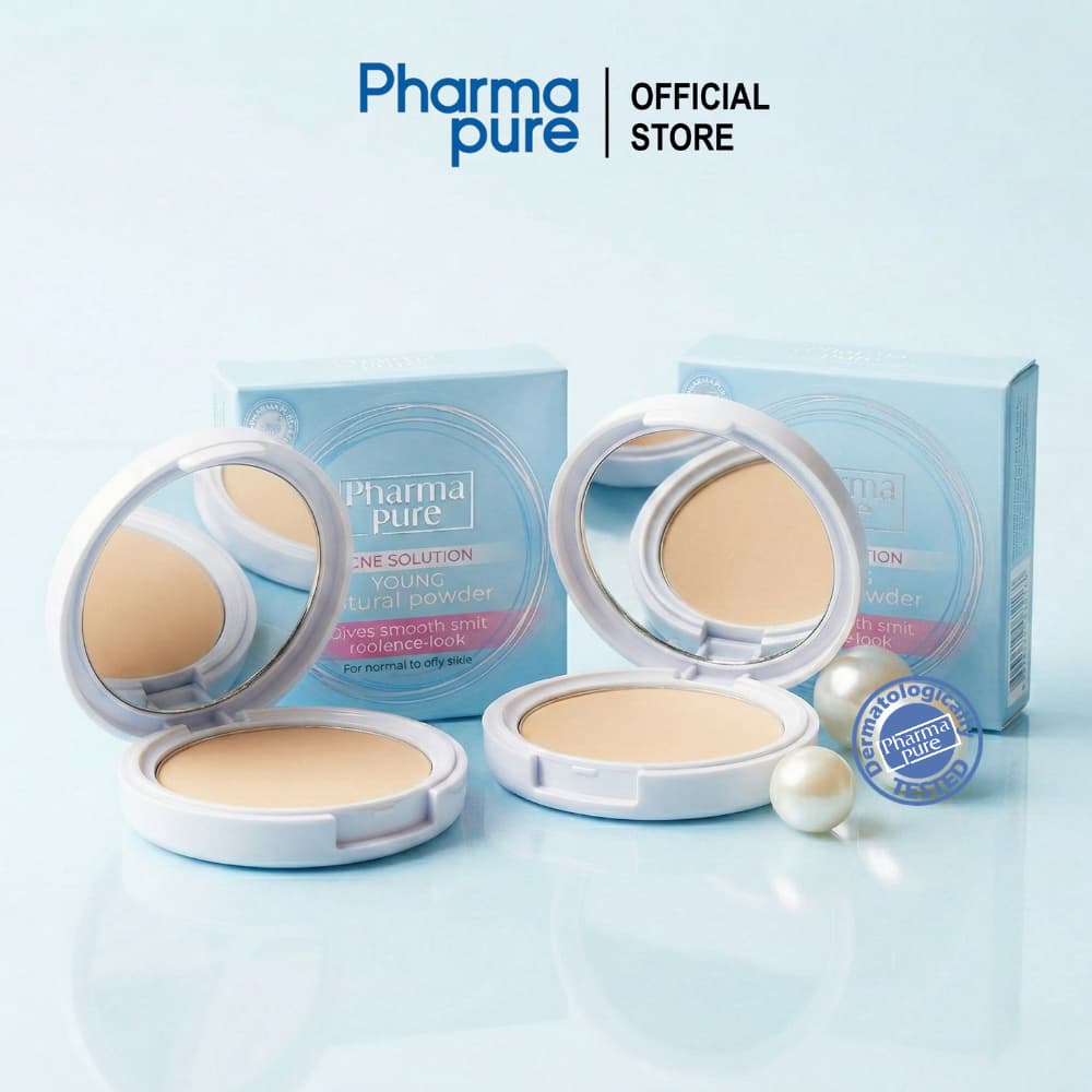 โปรโมชั่น  2 ชิ้น ราคาพิเศษ PharmaPure Young Powder แป้งเนื้อละเอียด คุมมัน ลดสิว ให้ผิวขาวอมชมพู